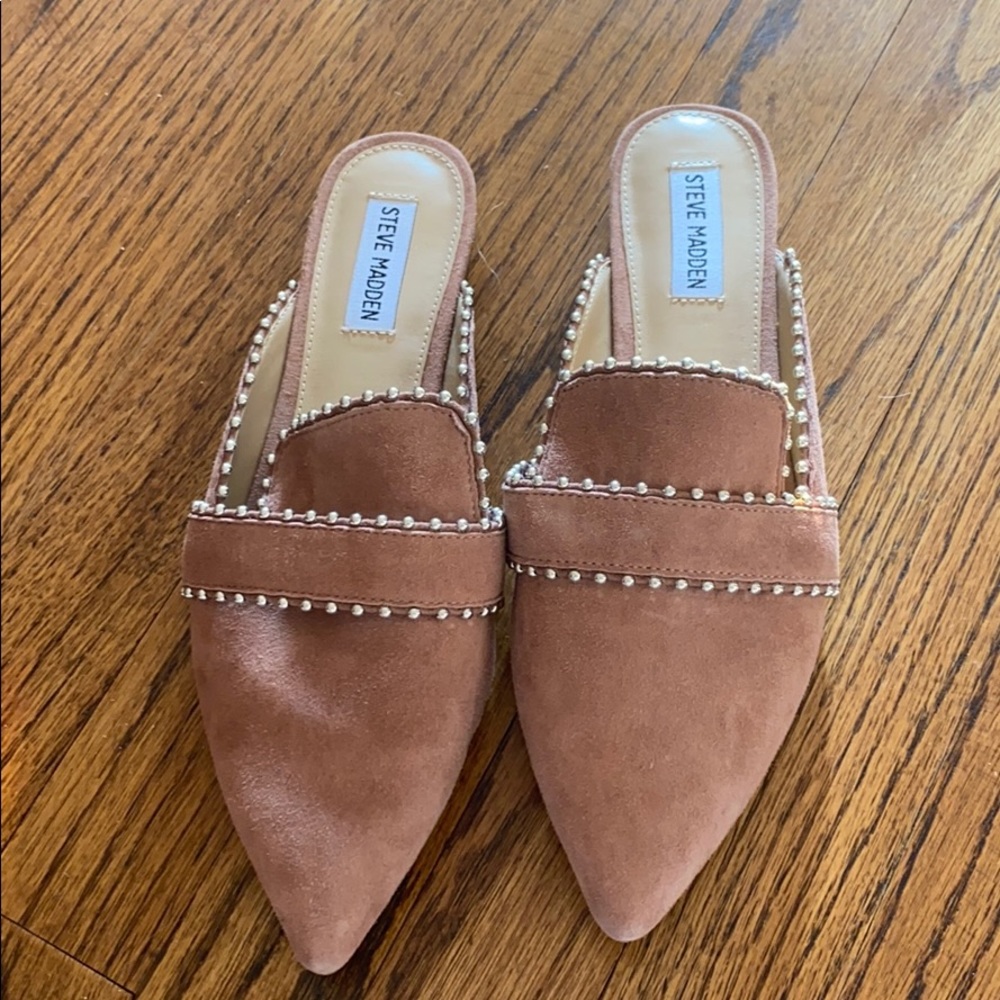 NEW Steve Madden suede mules